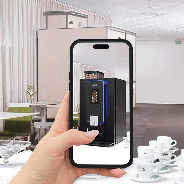 Animo Koffiemachines in WebAR